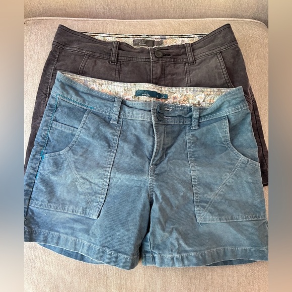 Prana Blue and Gray Corduroy short lot size 8 - Picture 1 of 5